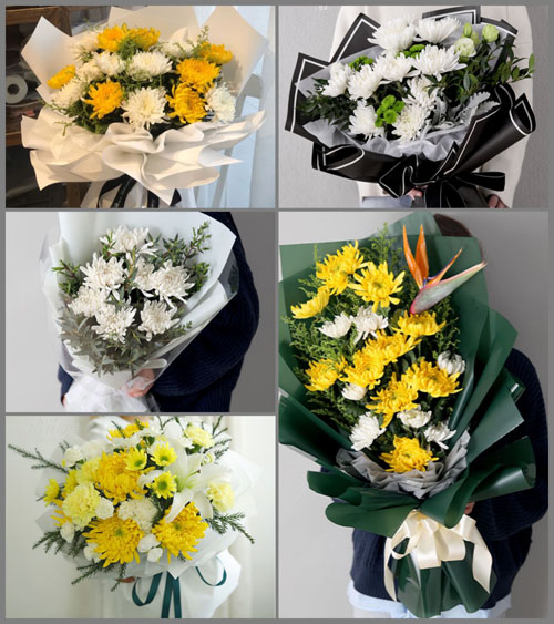 山东烟台蓬莱市登州街道长裕社区白事花束代送